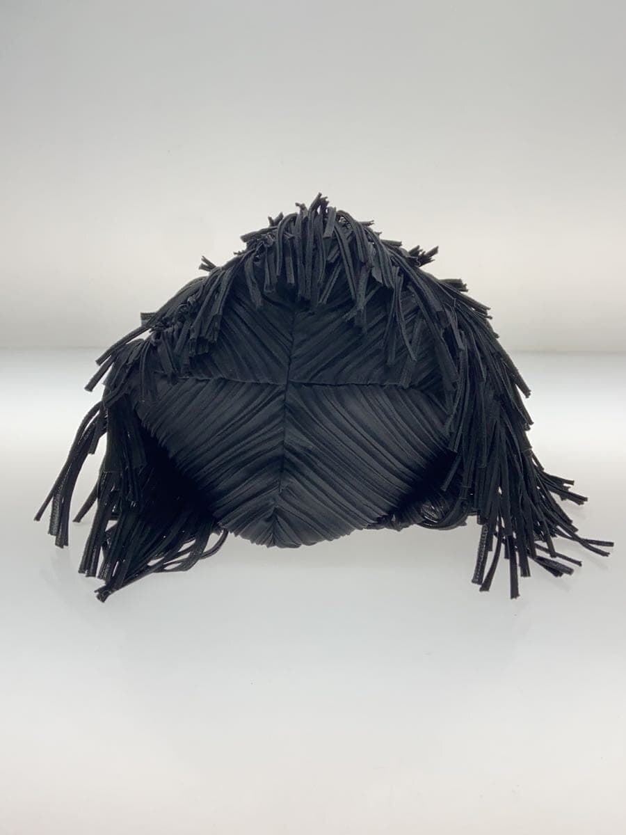 PLEATS PLEASE ISSEY MIYAKE fringe drawstring bag pouch polyester BLK 4