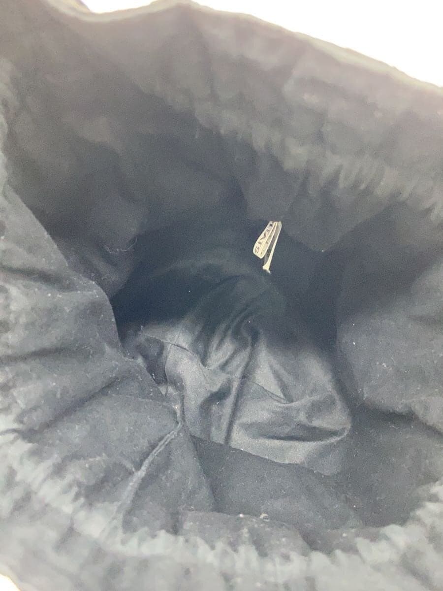 PLEATS PLEASE ISSEY MIYAKE fringe drawstring bag pouch polyester BLK 6