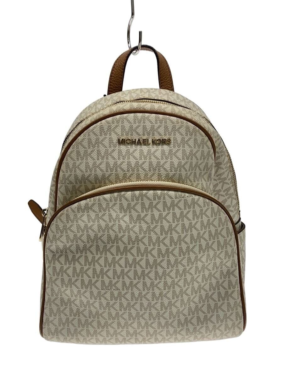 MICHAEL KORS Backpack -- BEG All-over print 35F8GAYB2B
