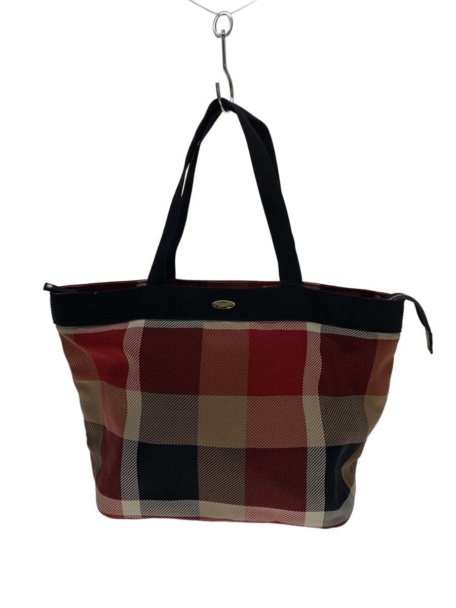 BLUE LABEL CRESTBRIDGE Handbag -- RED Check 55147-200-16