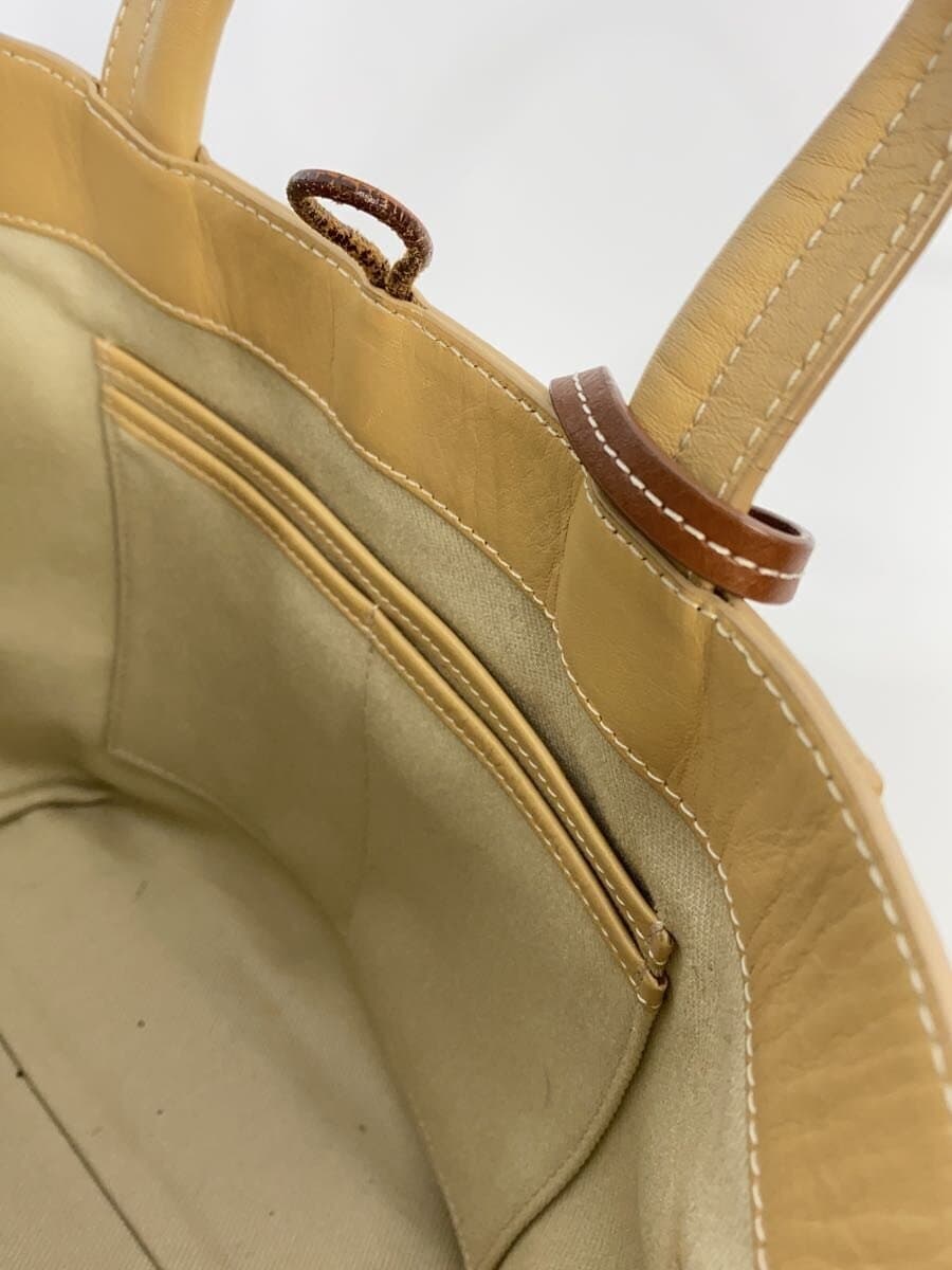 Kitamura Handbag Puppy Motif Leather Beige With Stain Kitamura 7