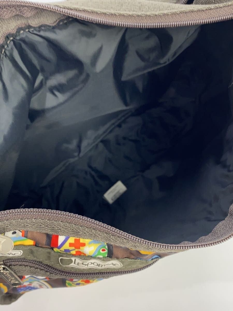 LESPORTSAC Shoulder Bag All Over Pattern Brown Pouch LeSportsac Sack 6