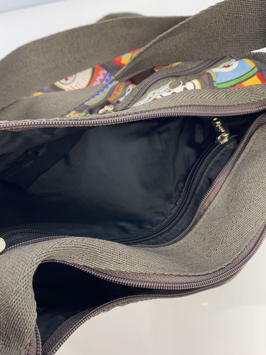 LESPORTSAC Shoulder Bag All Over Pattern Brown Pouch LeSportsac Sack 7