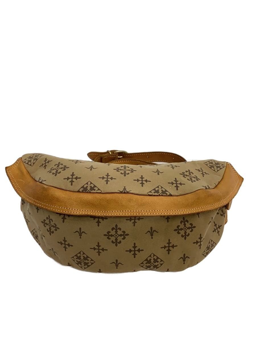 russet Waist Bag Beige All Over Pattern Stain、With Wear Russet