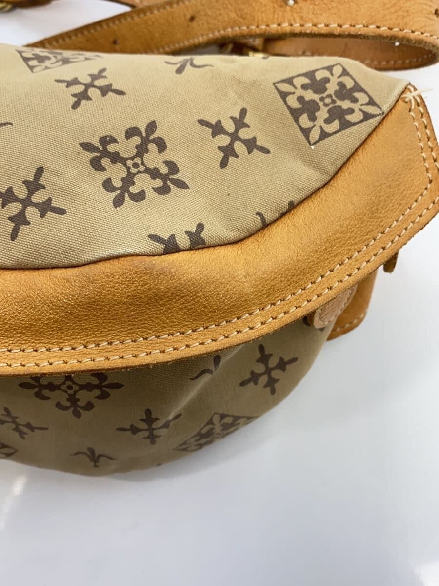 russet Waist Bag Beige All Over Pattern Stain、With Wear Russet 8