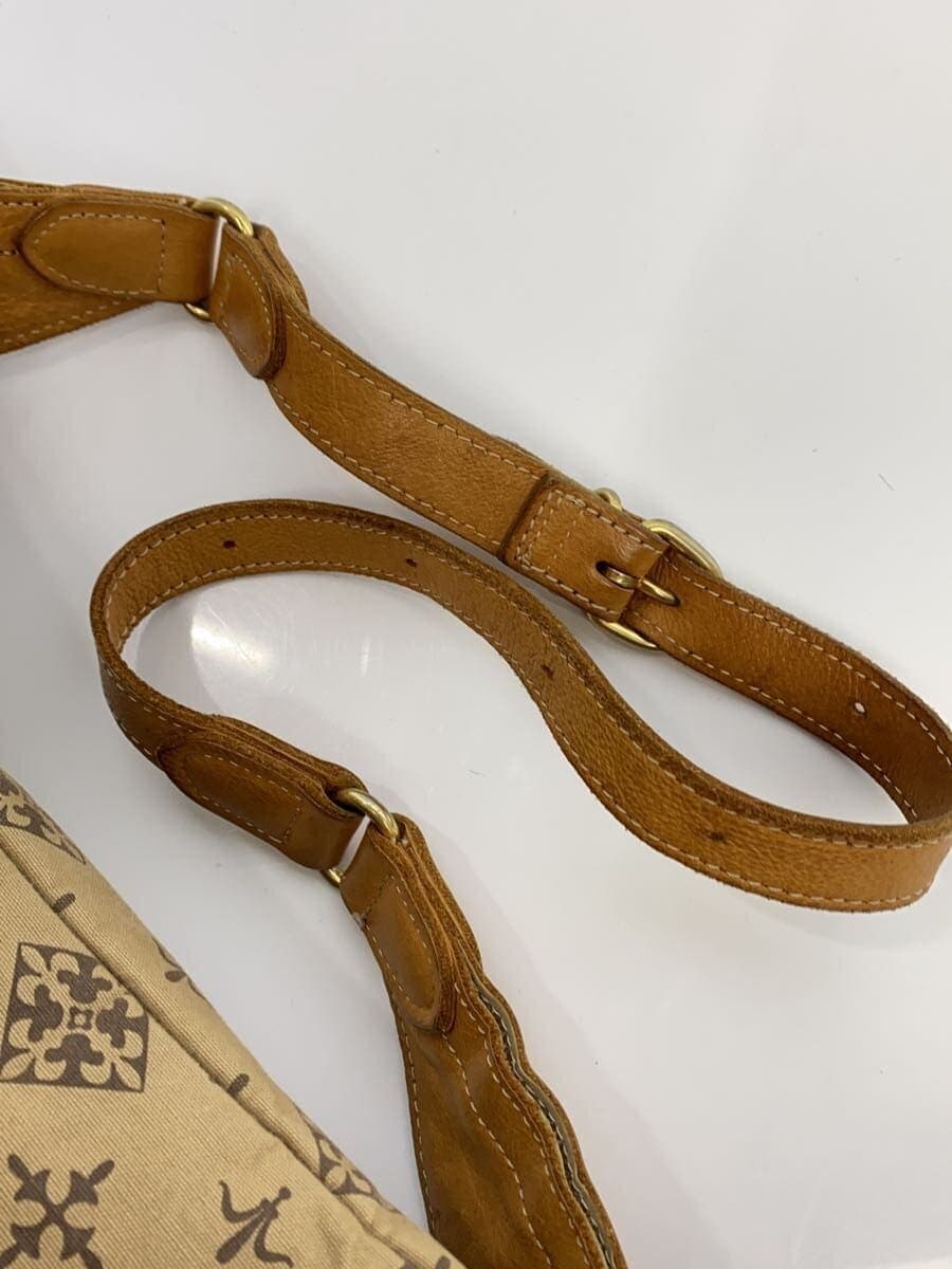 russet Waist Bag Beige All Over Pattern Stain、With Wear Russet 9