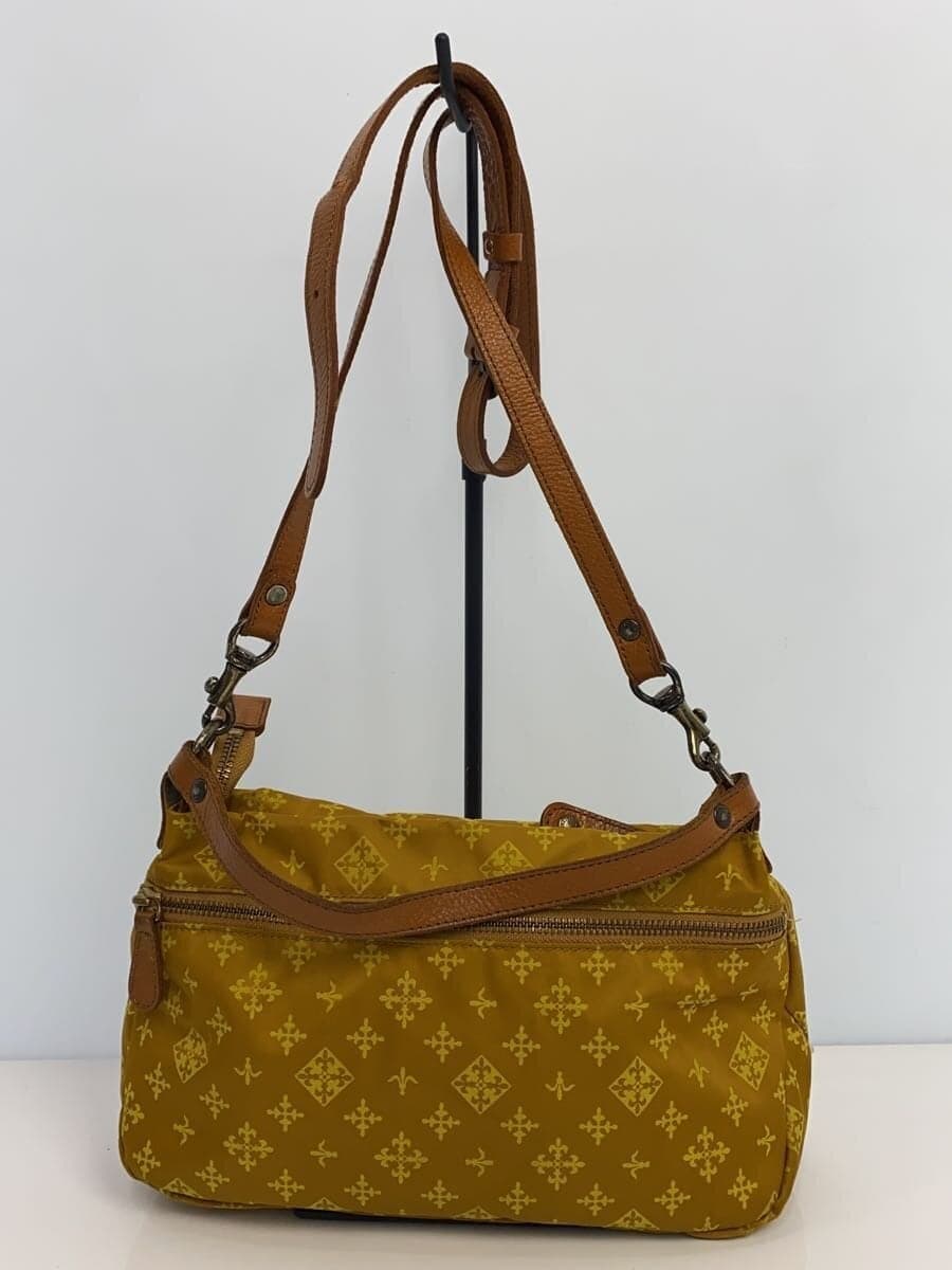 russet Shoulder Bag Yellow All Over Pattern With Wear Russet 3