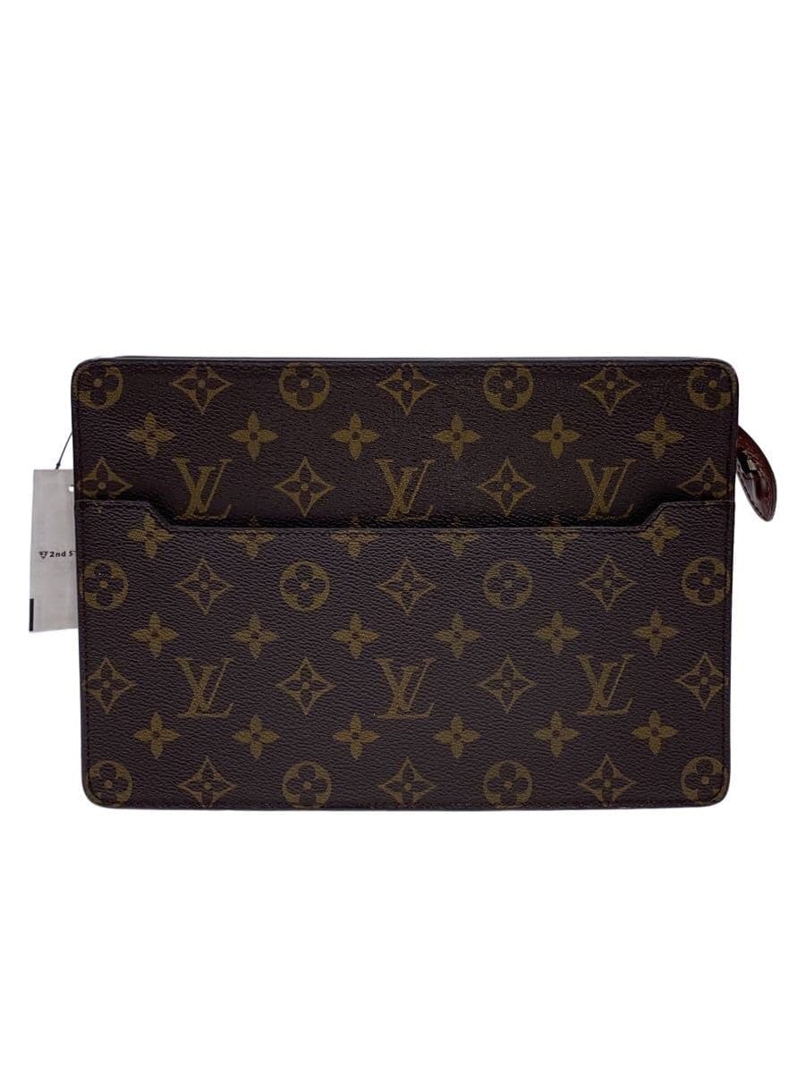 LOUIS VUITTON Pochette Homme _Monogram Canvas PVC Brown All Over Pattern LOUIS VUITTON
