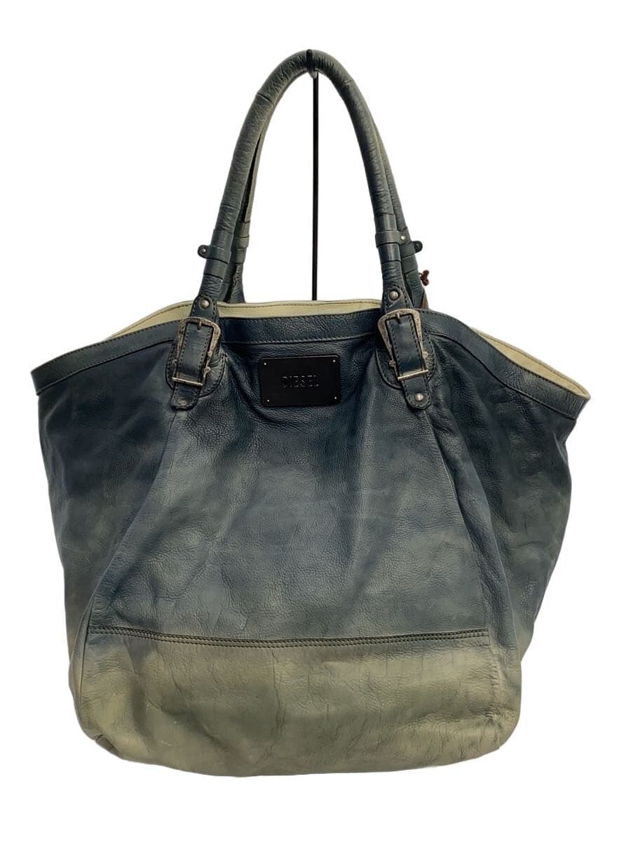 DIESEL Tote Bag Leather Green Diesel