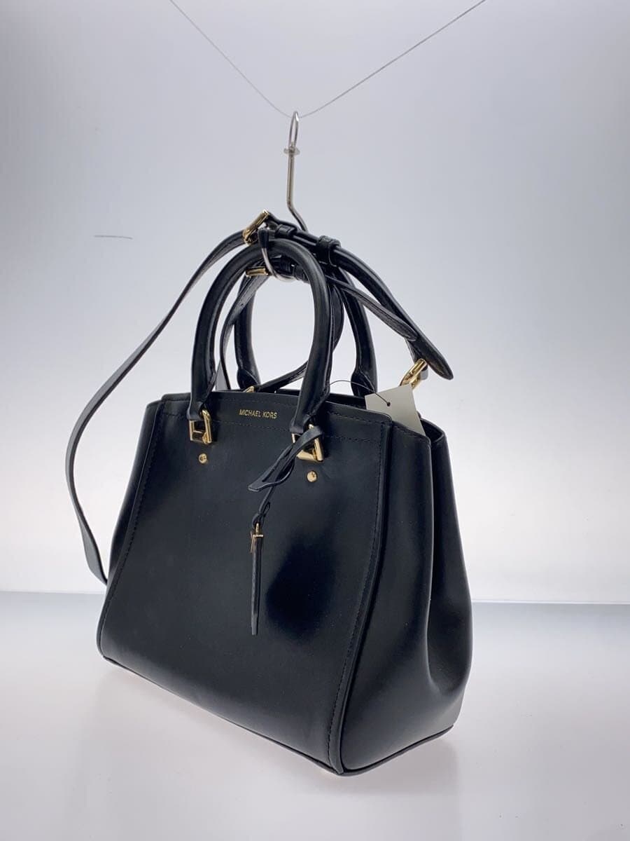 MICHAEL KORS Handbag Leather BLK Solid AV-1808 2