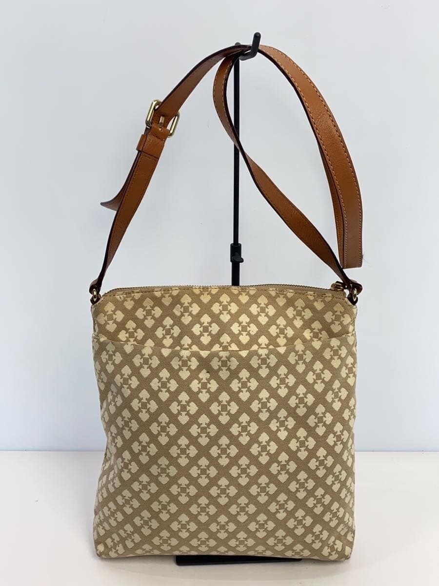 kate spade new york Shoulder Bag Cotton Camel All Over Pattern With Stain Kate Spade New York 3