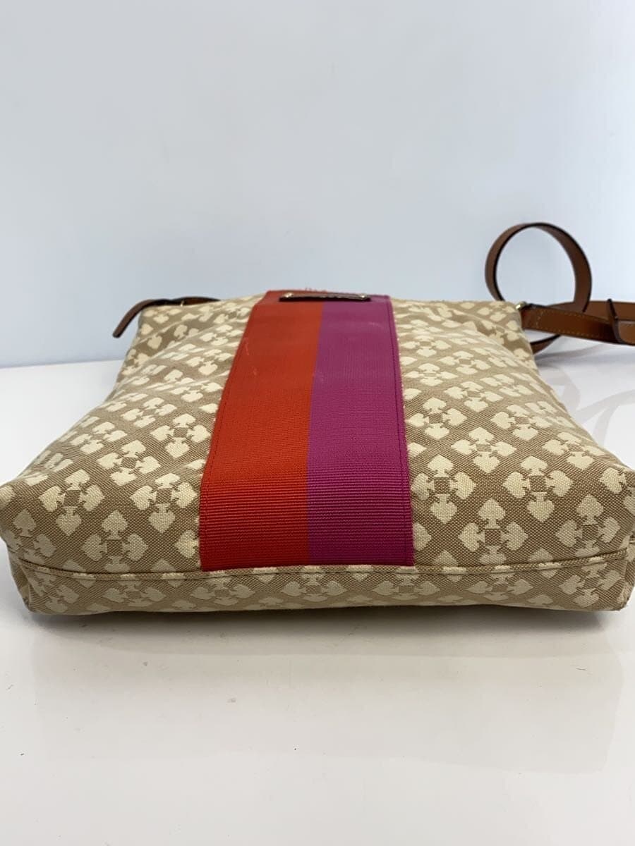 kate spade new york Shoulder Bag Cotton Camel All Over Pattern With Stain Kate Spade New York 4