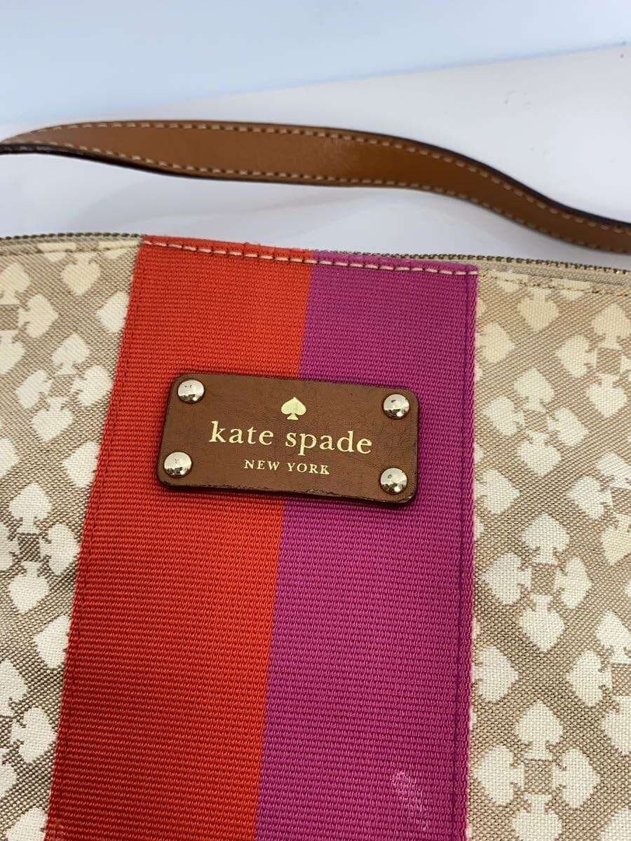 kate spade new york Shoulder Bag Cotton Camel All Over Pattern With Stain Kate Spade New York 5