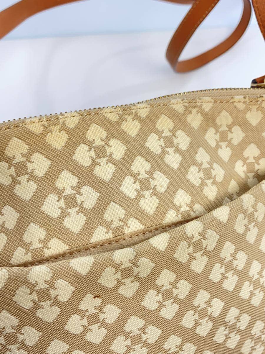 kate spade new york Shoulder Bag Cotton Camel All Over Pattern With Stain Kate Spade New York 7