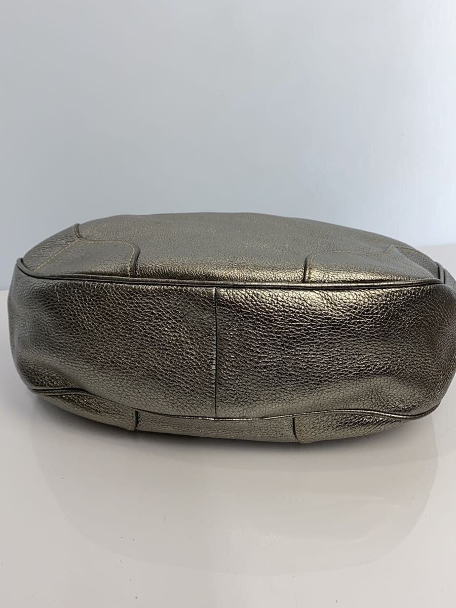 PRADA Tote Bag Handbag Leather Silver Solid PRADA 4