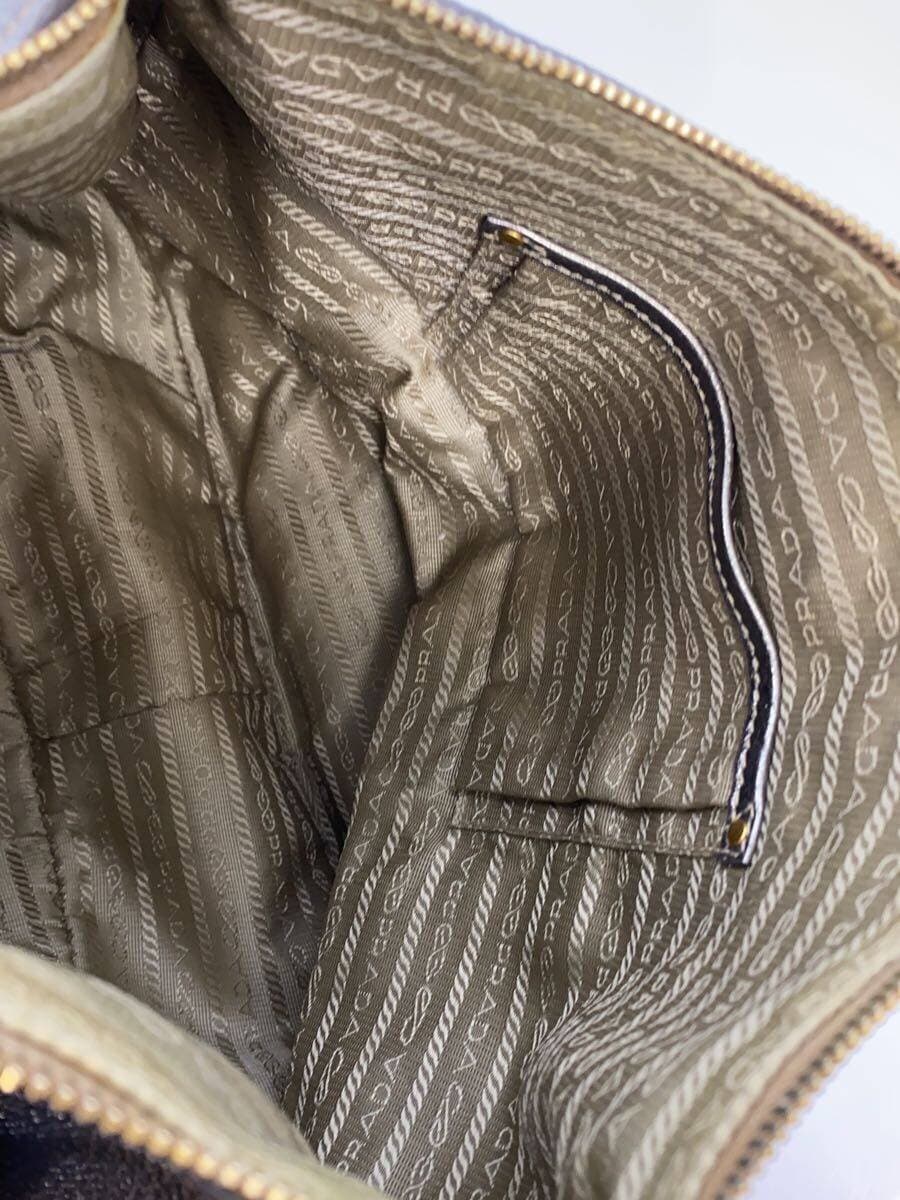 PRADA Tote Bag Handbag Leather Silver Solid PRADA 7