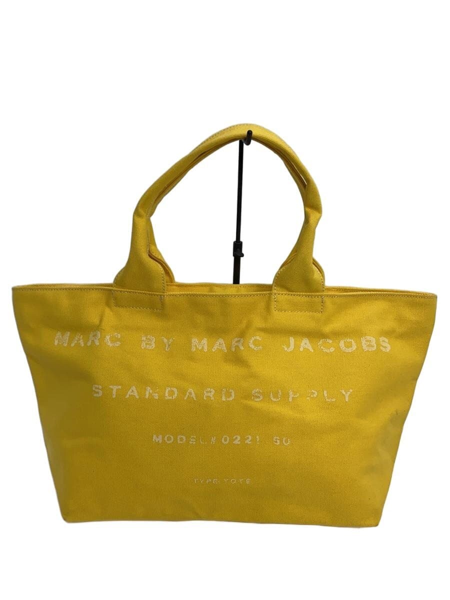 MARC BY MARC JACOBS Tote Bag Canvas Yellow Print Marc by Marc Jacobs