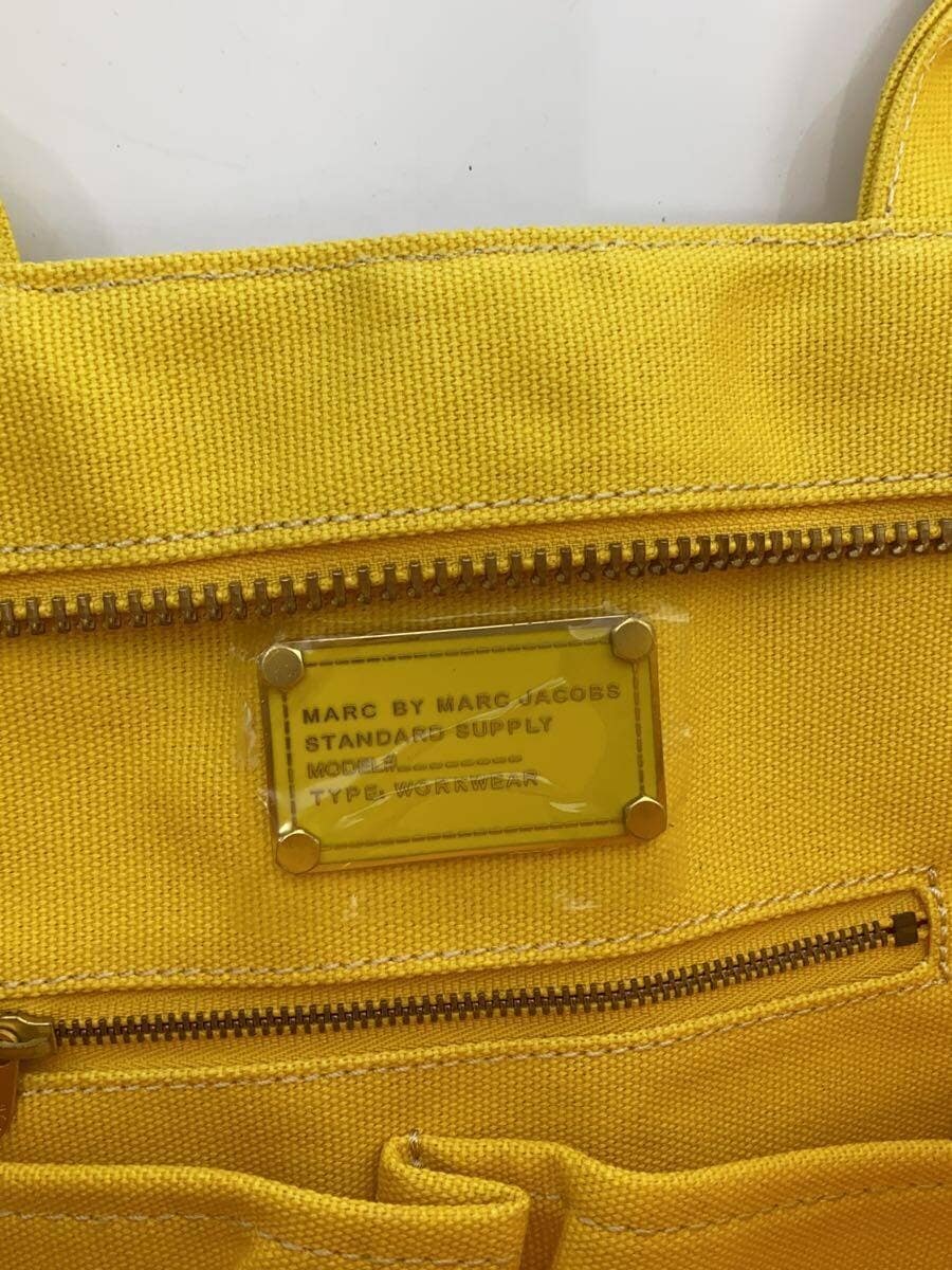 MARC BY MARC JACOBS Tote Bag Canvas Yellow Print Marc by Marc Jacobs 5