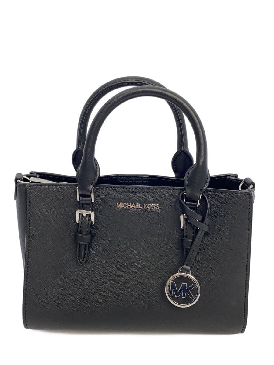 MICHAEL KORS handbag leather black plain DI-2404 includes pouch Michael Kors