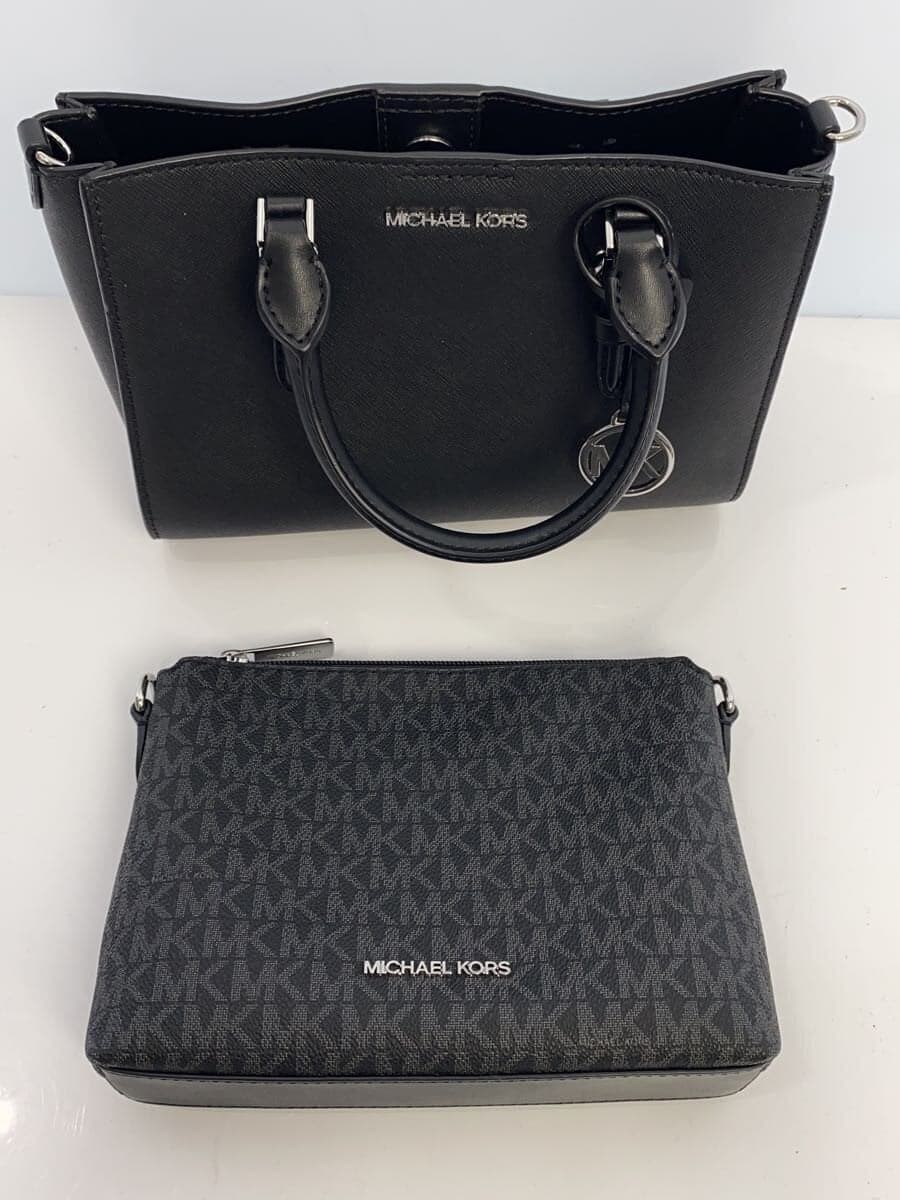 MICHAEL KORS handbag leather black plain DI-2404 includes pouch Michael Kors 7