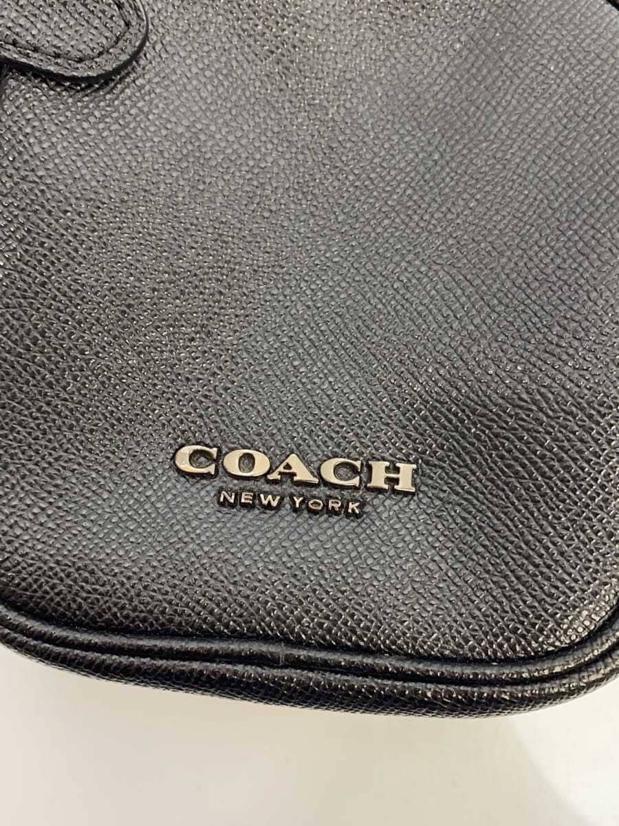COACH shoulder bag leather black plain Coach 5