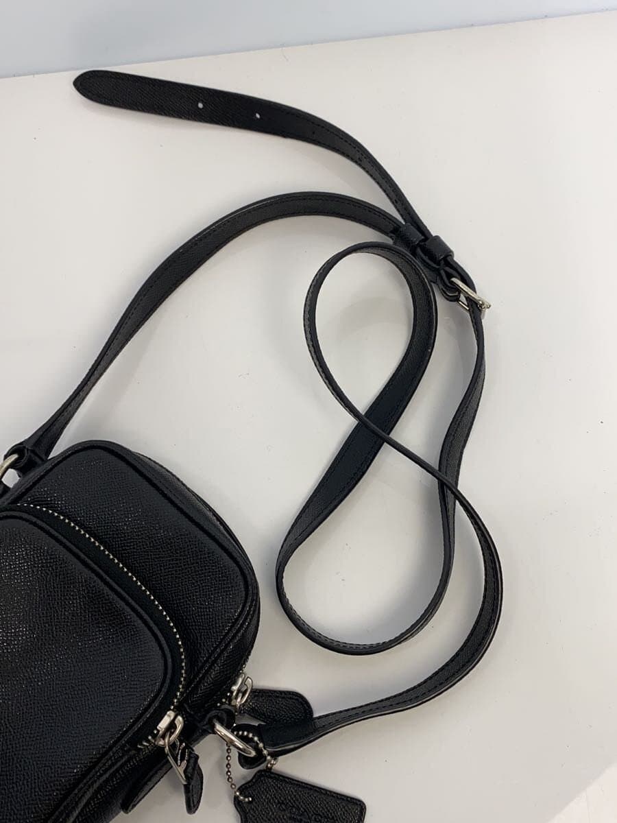 COACH shoulder bag leather black plain Coach 9