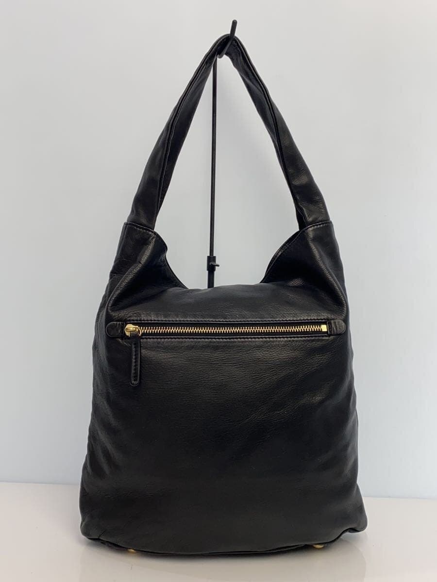 Kawa-kawa one-shoulder gold button corner wear present leather black Kawa-kawa 3