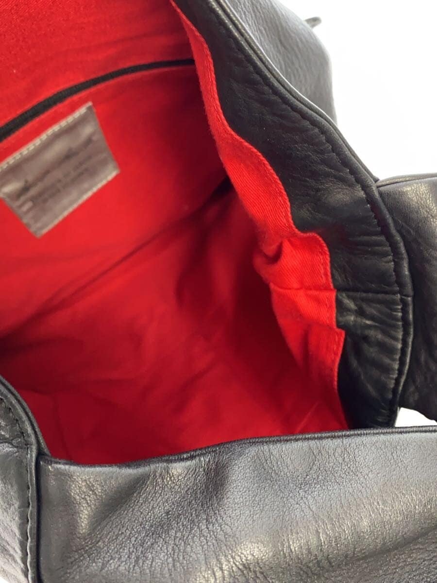 Kawa-kawa one-shoulder gold button corner wear present leather black Kawa-kawa 7