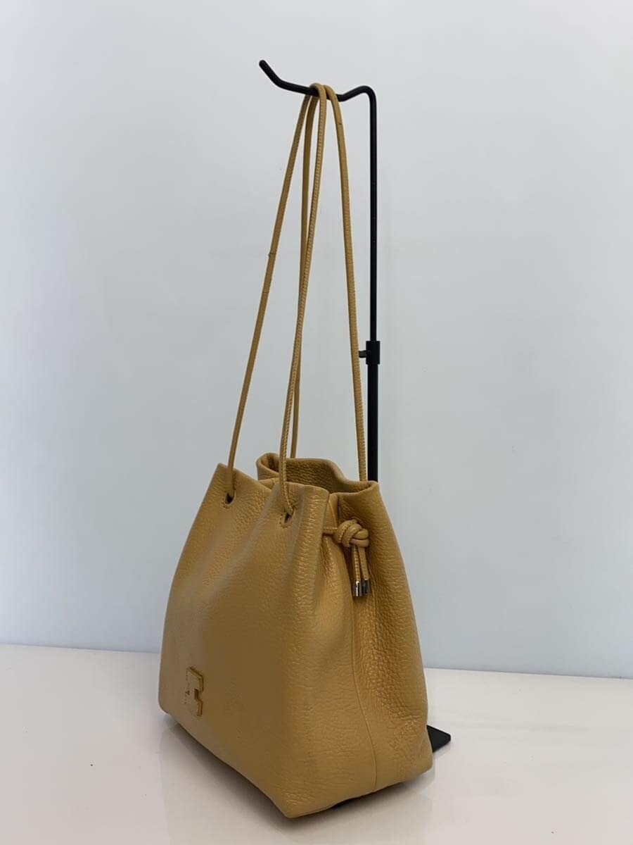 IACUCCI Shoulder Bag Leather Camel Solid With Scratches Iacucci 2
