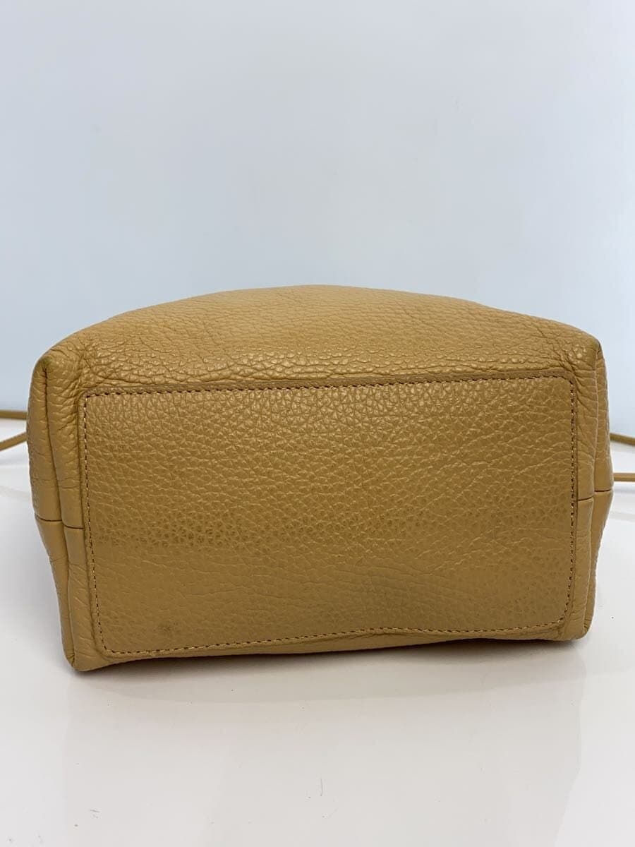 IACUCCI Shoulder Bag Leather Camel Solid With Scratches Iacucci 4