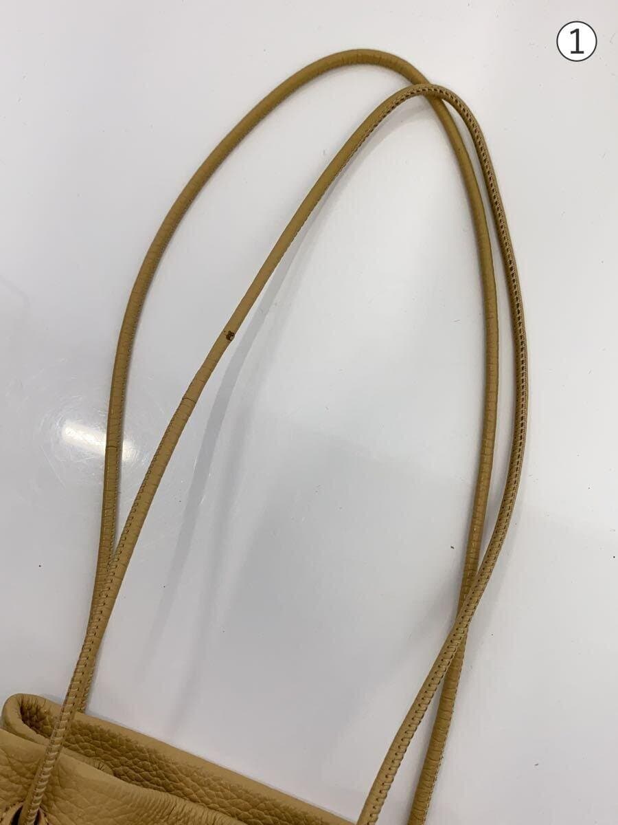 IACUCCI Shoulder Bag Leather Camel Solid With Scratches Iacucci 9