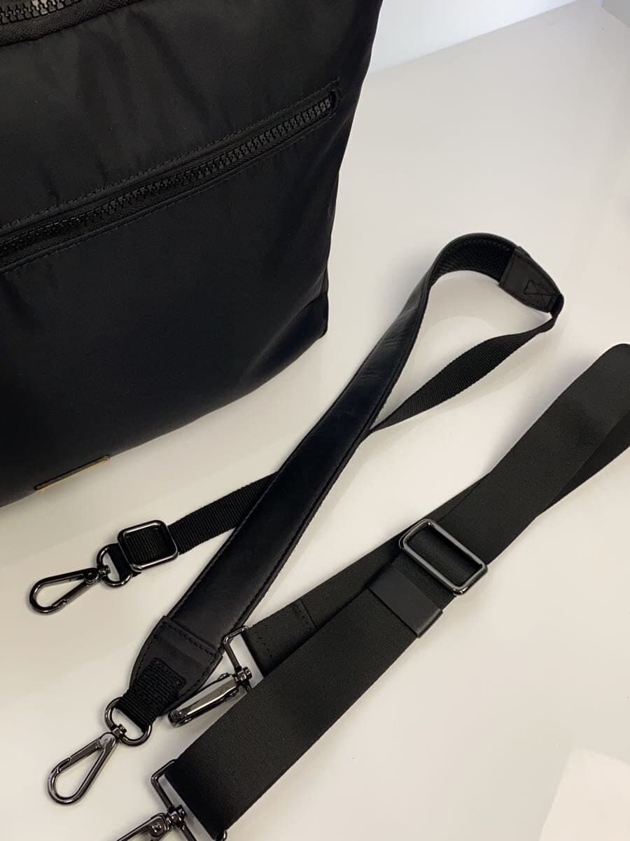 PLINIO VISONA3-Way Backpack Retractable Shoulder Bag Nylon Black Solid Plinio Visona 9