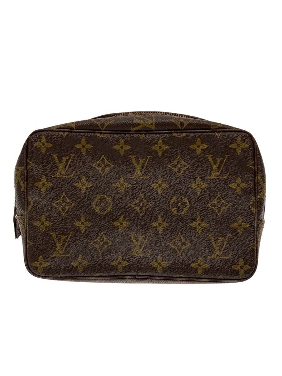 LOUIS VUITTON Toiletry Pouch 23 Monogram Canvas PVC BRW M47524