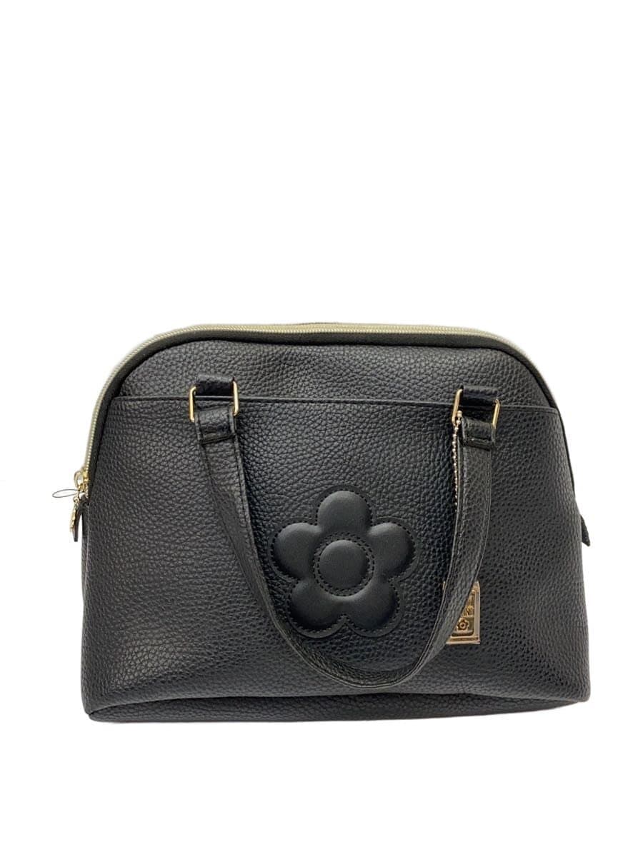 MARY QUANT Handbag Leather BLK Solid