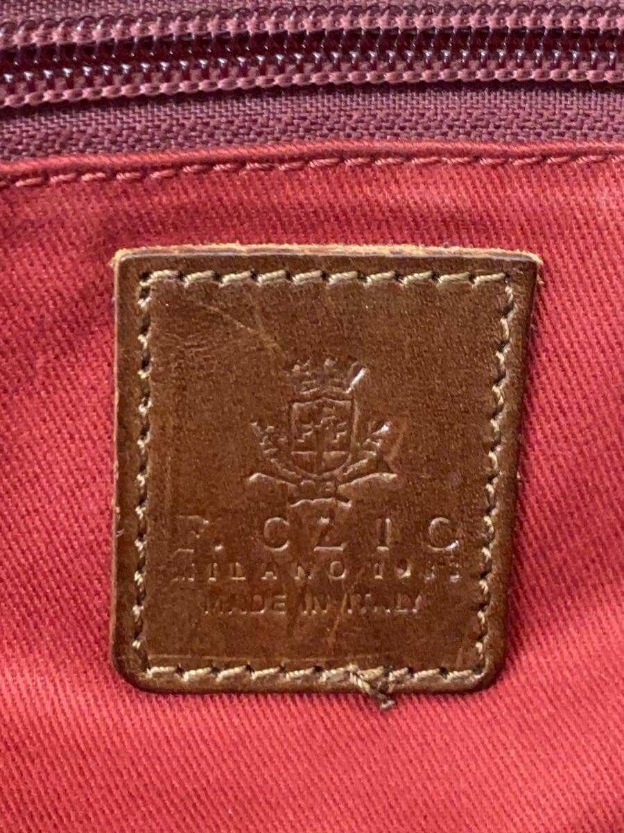 F.CLIO Tote Bag Leather KHK Solid 5