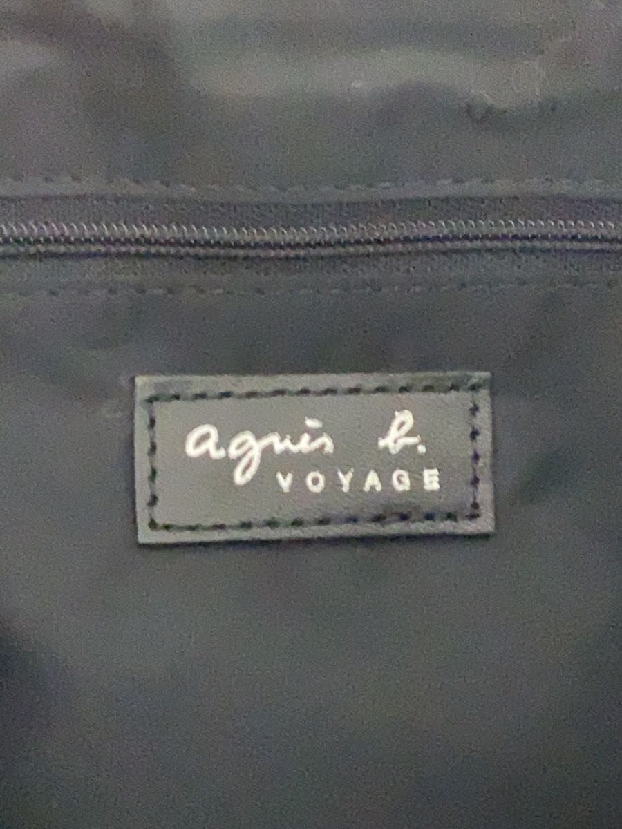 agnes b VOYAGE Tote Bag Leather BLK Solid mda-02 5