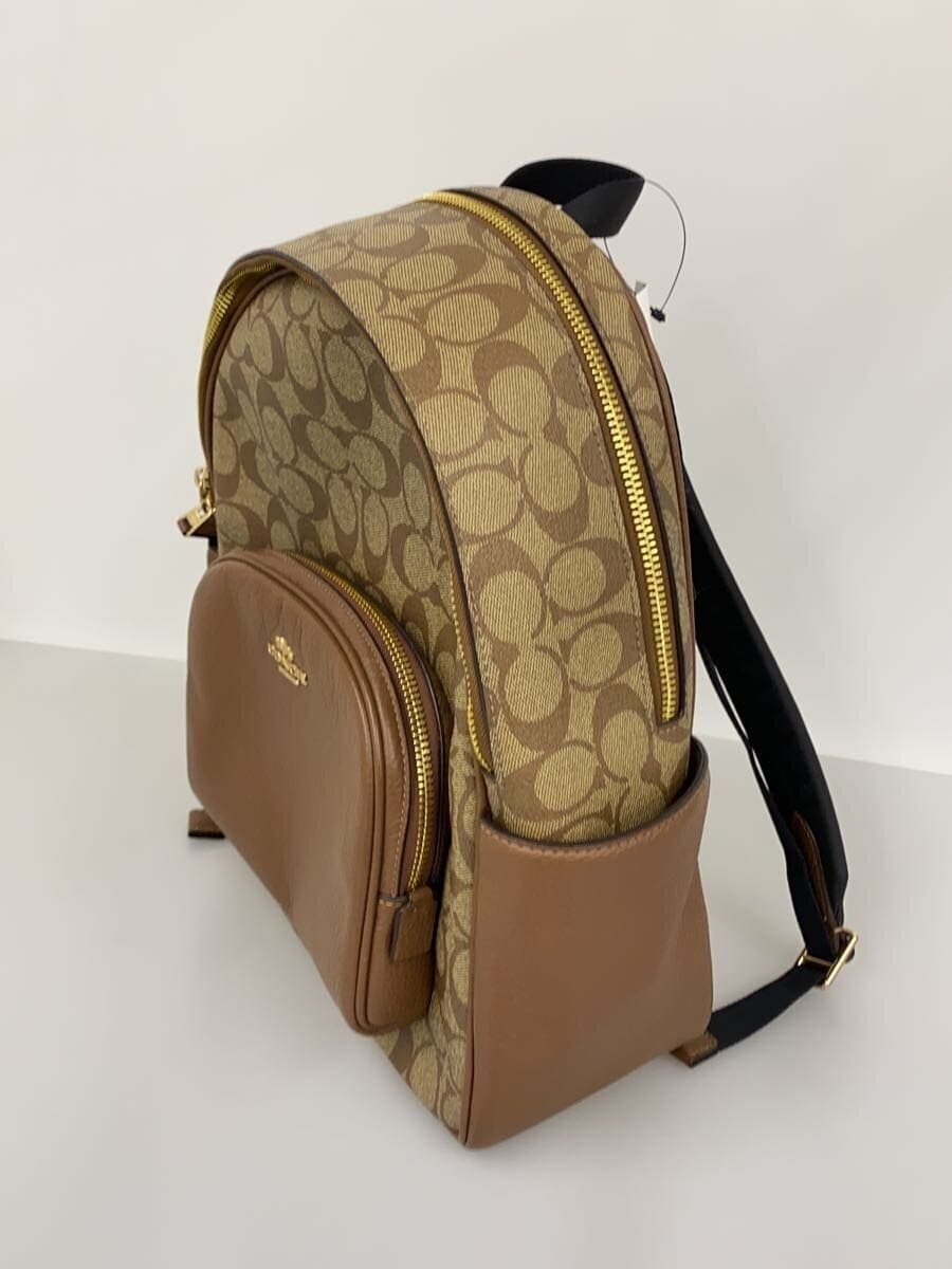 COACH Backpack_Signature_Beige PVC BEG All Over Pattern 2