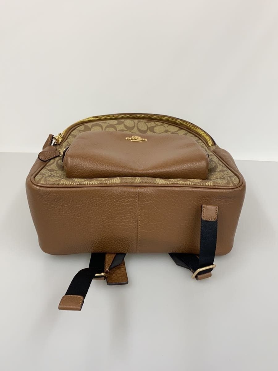 COACH Backpack_Signature_Beige PVC BEG All Over Pattern 4