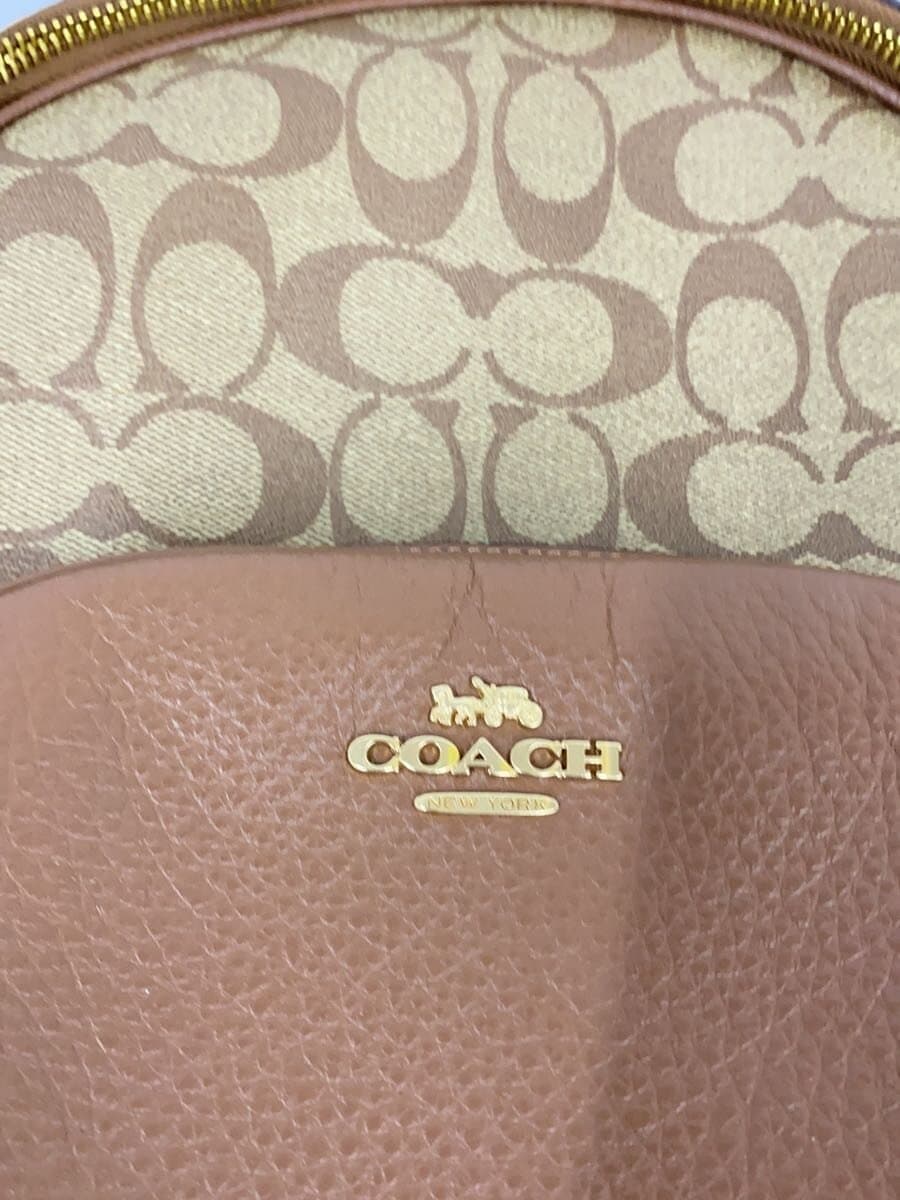 COACH Backpack_Signature_Beige PVC BEG All Over Pattern 5