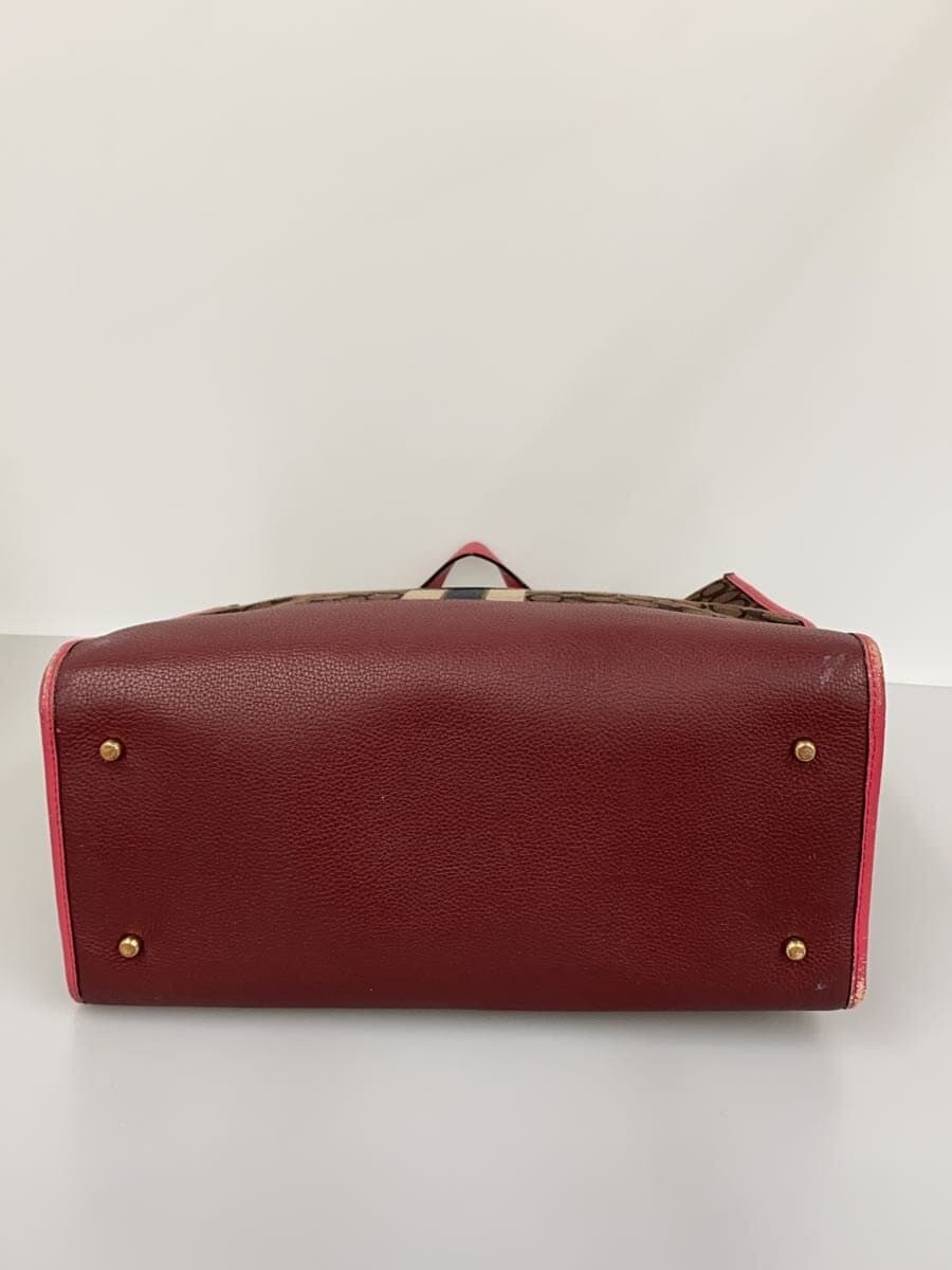 COACH Dempsey Tote 40_Signature_Pink Leather Canvas BRW All Over Pattern 4