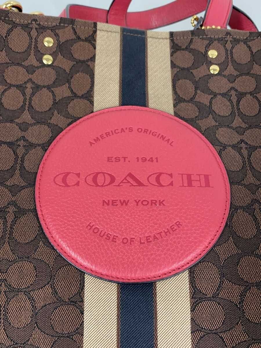COACH Dempsey Tote 40_Signature_Pink Leather Canvas BRW All Over Pattern 5