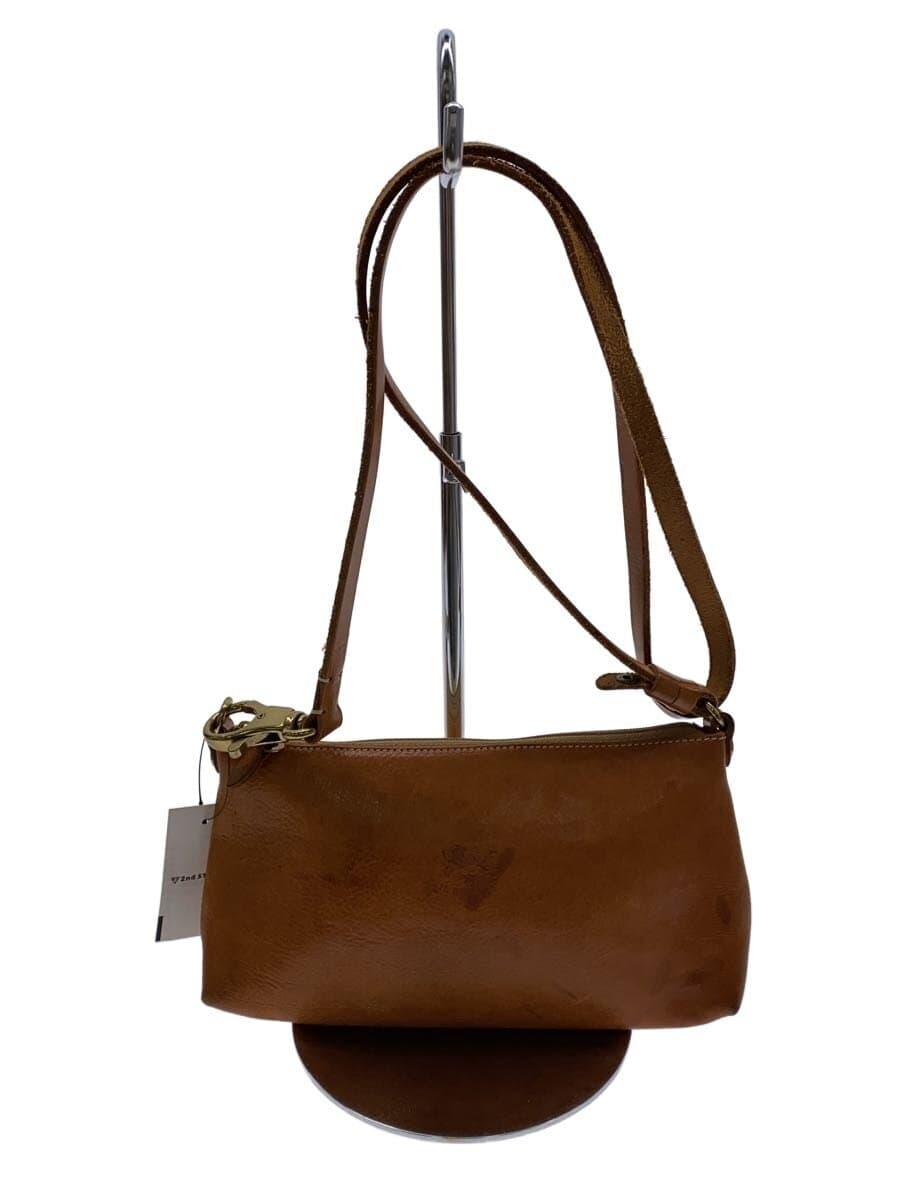 IL BISONTE One Shoulder Bag Cowhide Camel