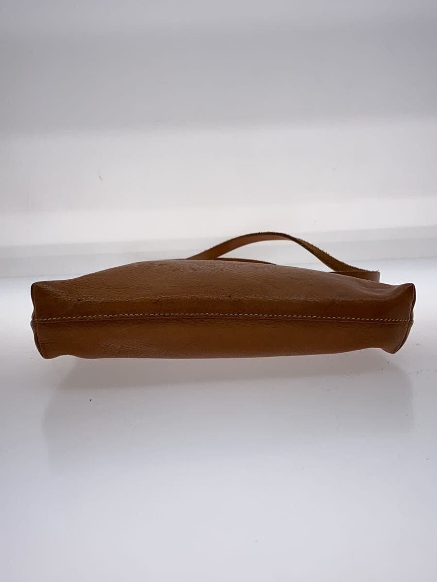 IL BISONTE One Shoulder Bag Cowhide Camel 4