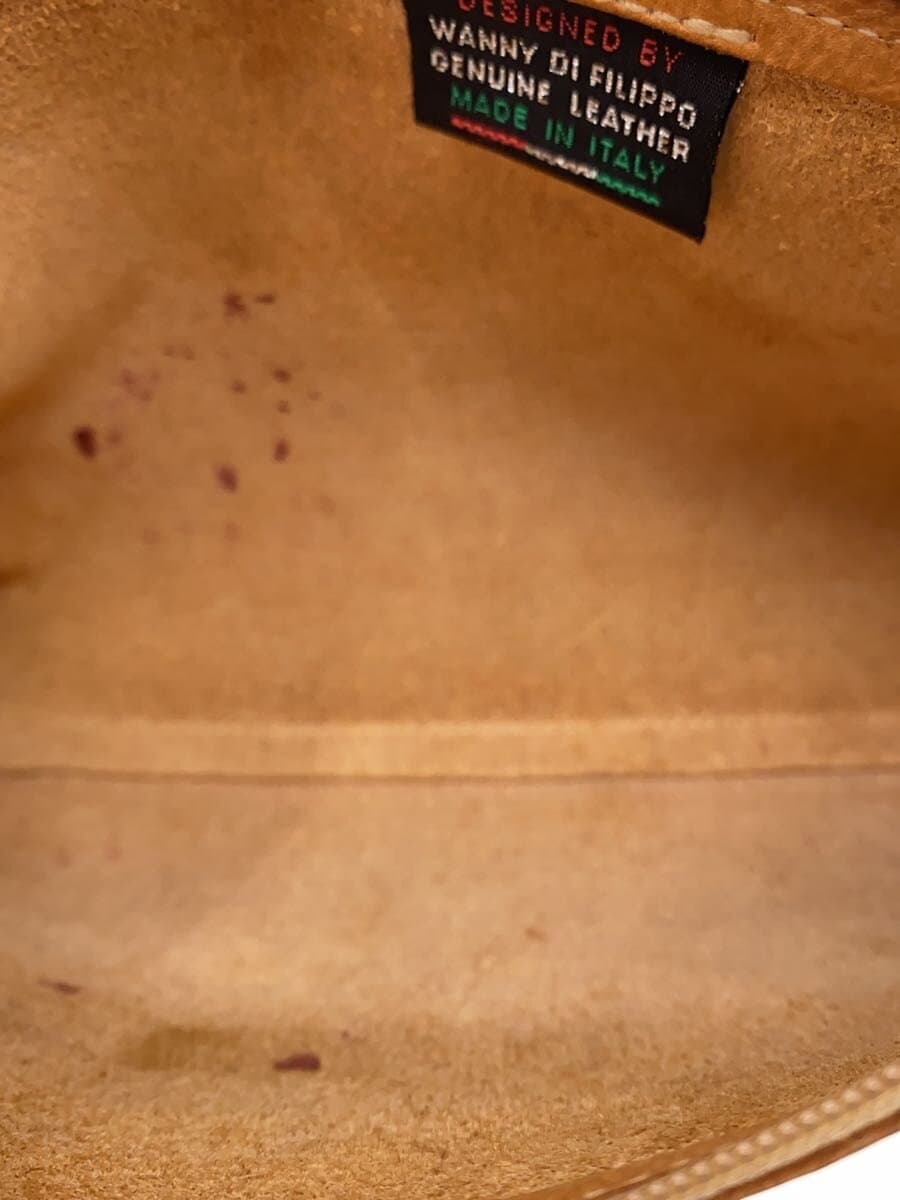 IL BISONTE One Shoulder Bag Cowhide Camel 6