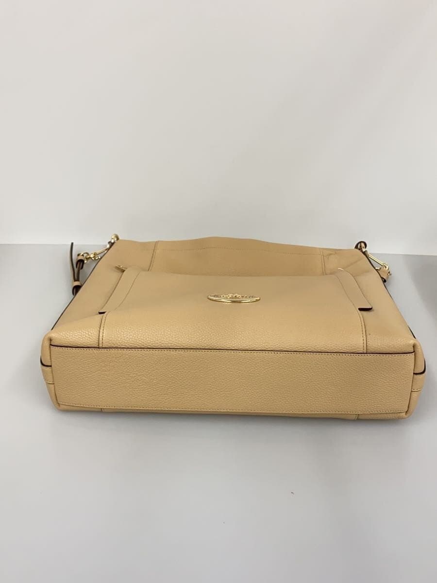 COACH Shoulder Bag_Pebbled _All Leather Leather BEG 4