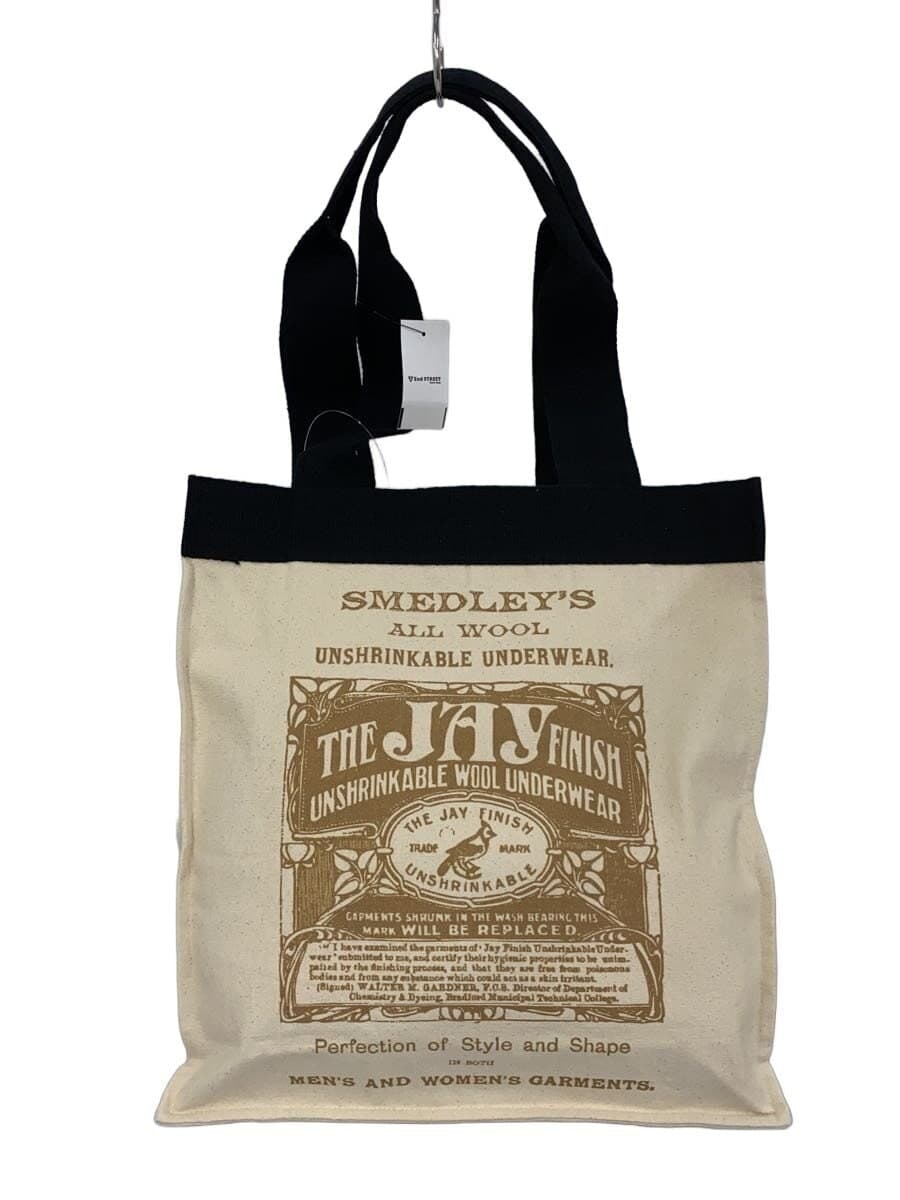 JOHN SMEDLEY x re-wrap Organic Cotton Canvas Tote Bag Canvas Cream