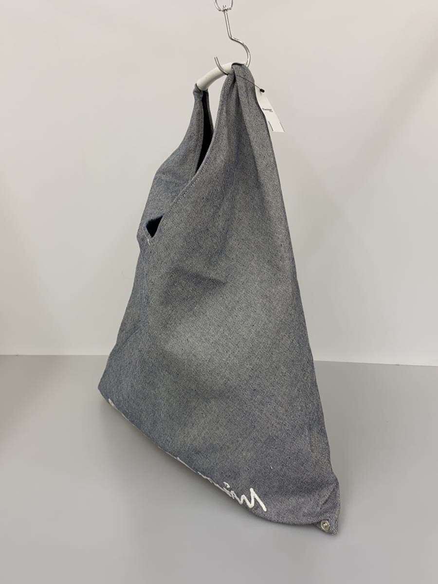 MM6Japanese Triangle Denim Tote Bag Cotton Blue S54WD0039 P4388 2