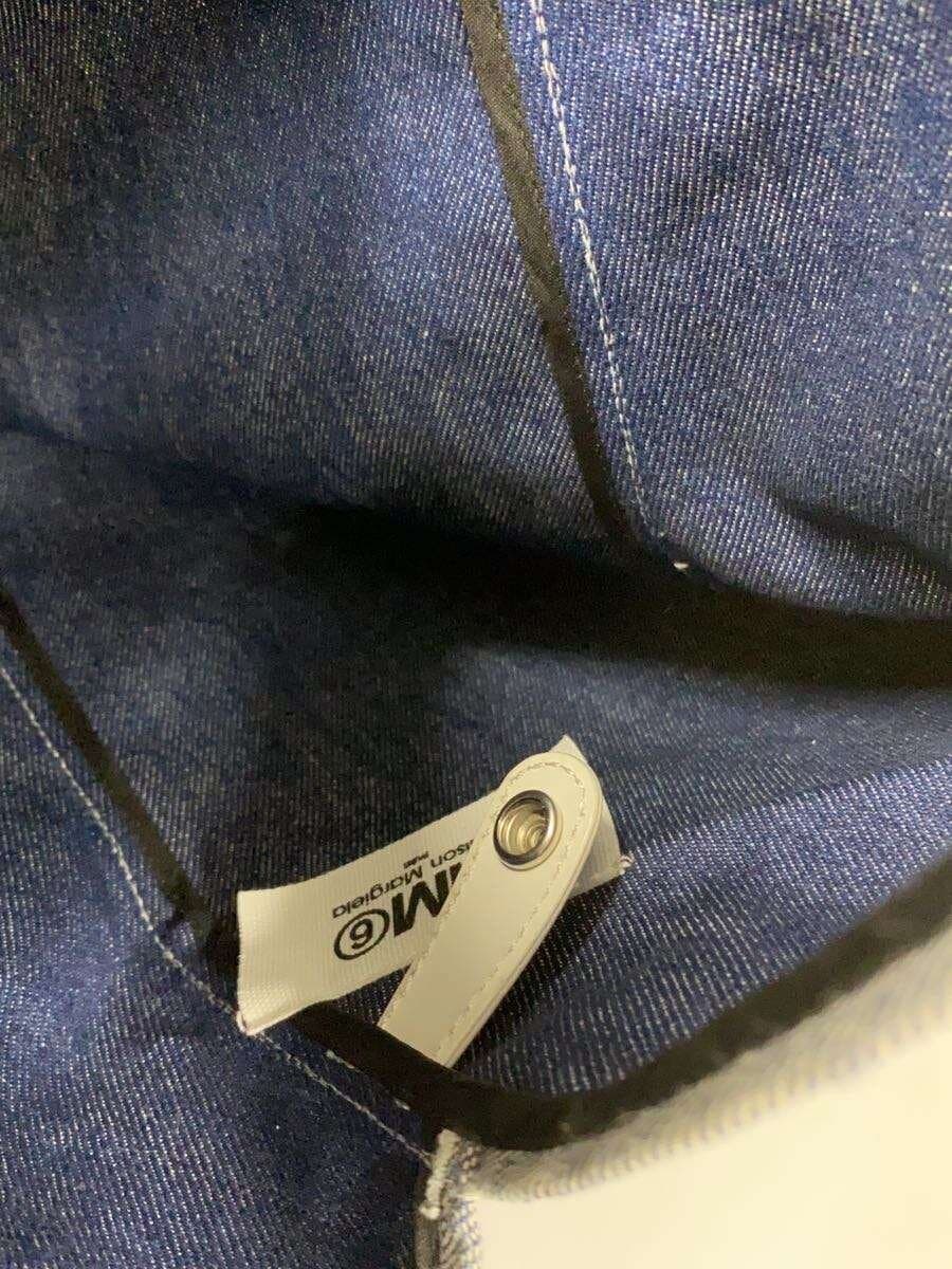 MM6Japanese Triangle Denim Tote Bag Cotton Blue S54WD0039 P4388 6