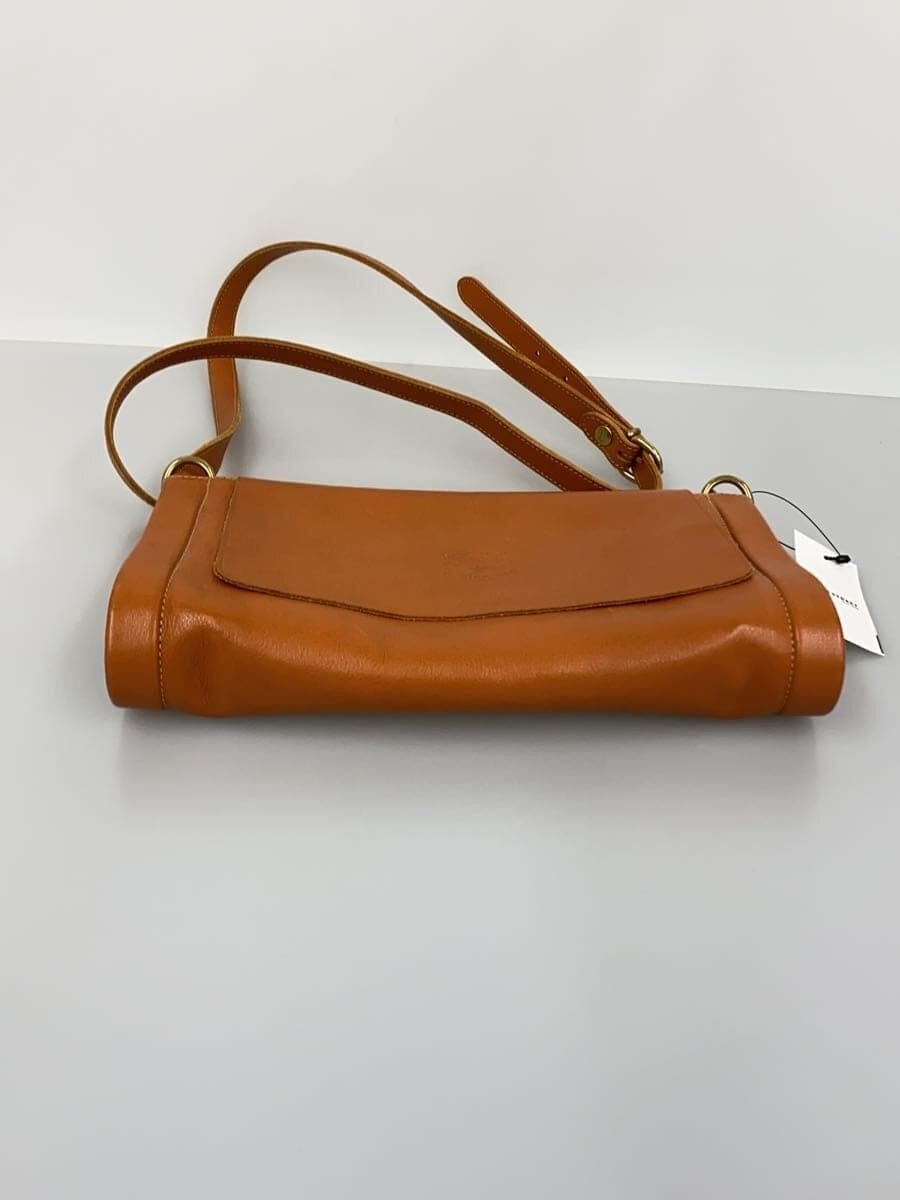 IL BISONTE Flap Leather Shoulder Bag Leather Camel 411879 4