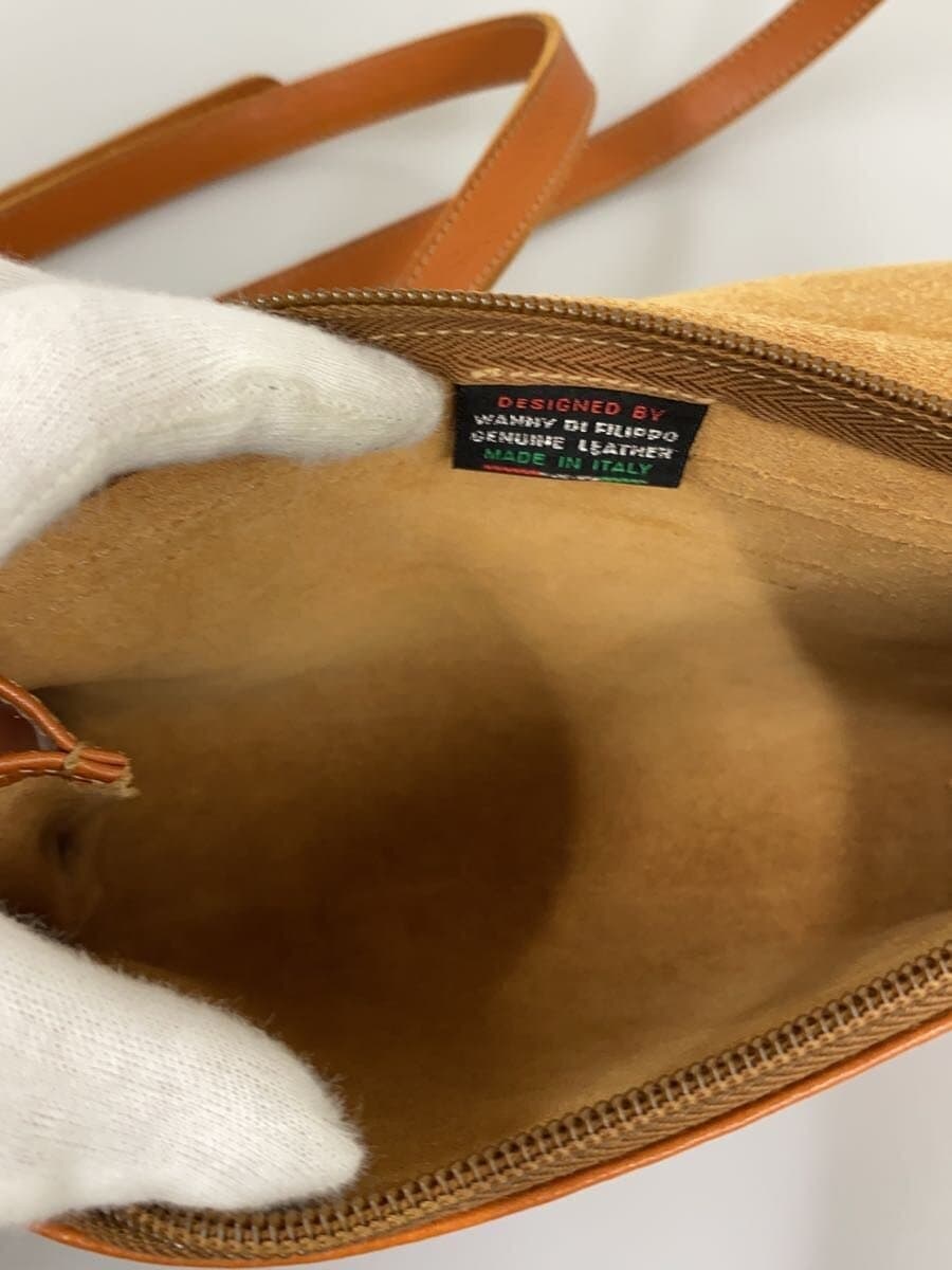 IL BISONTE Flap Leather Shoulder Bag Leather Camel 411879 6